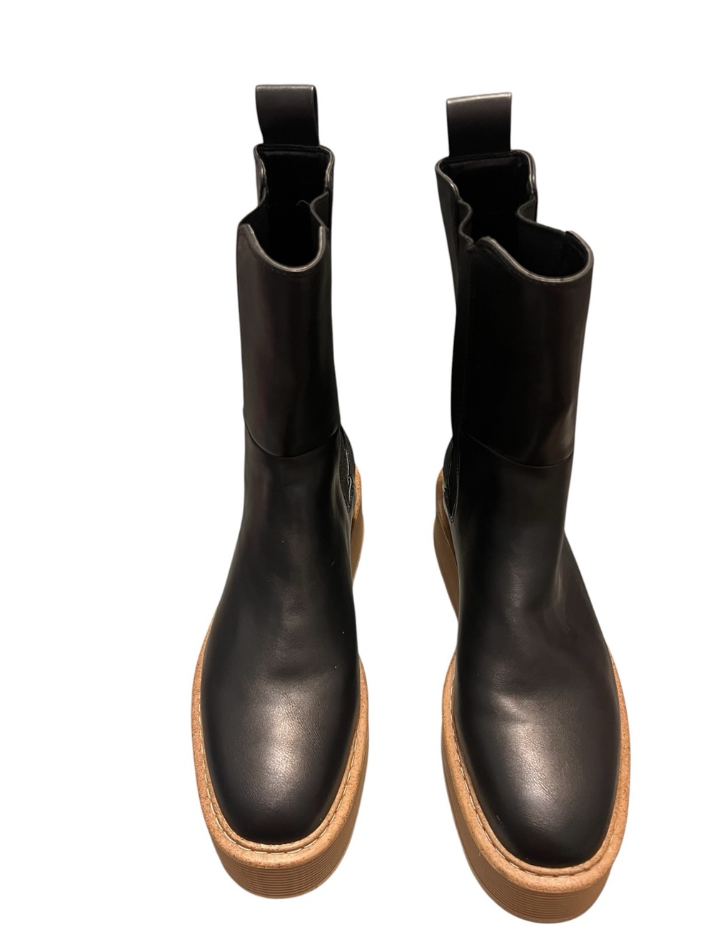 H & M Black Chunky Lug Sole Chelsea Boots size 41